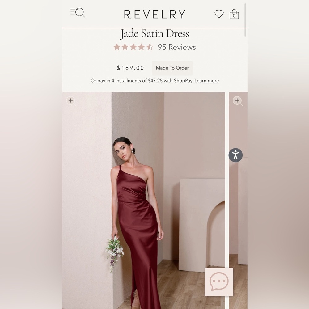 Revelry Cabernet Jade Satin Gown